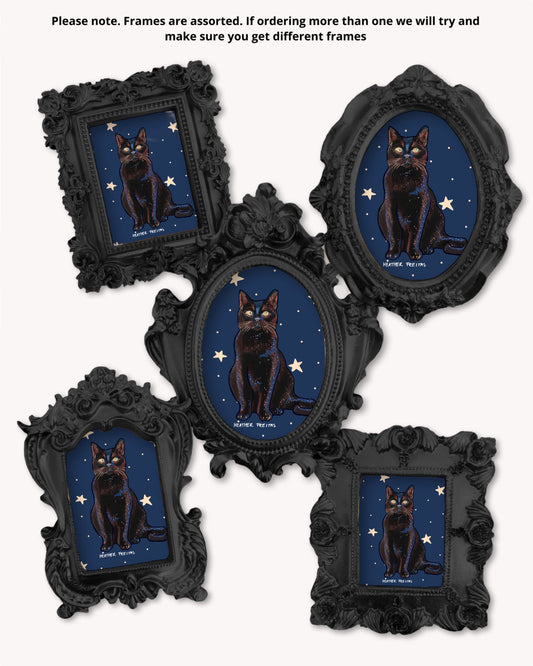 Black Cat - Mini framed print