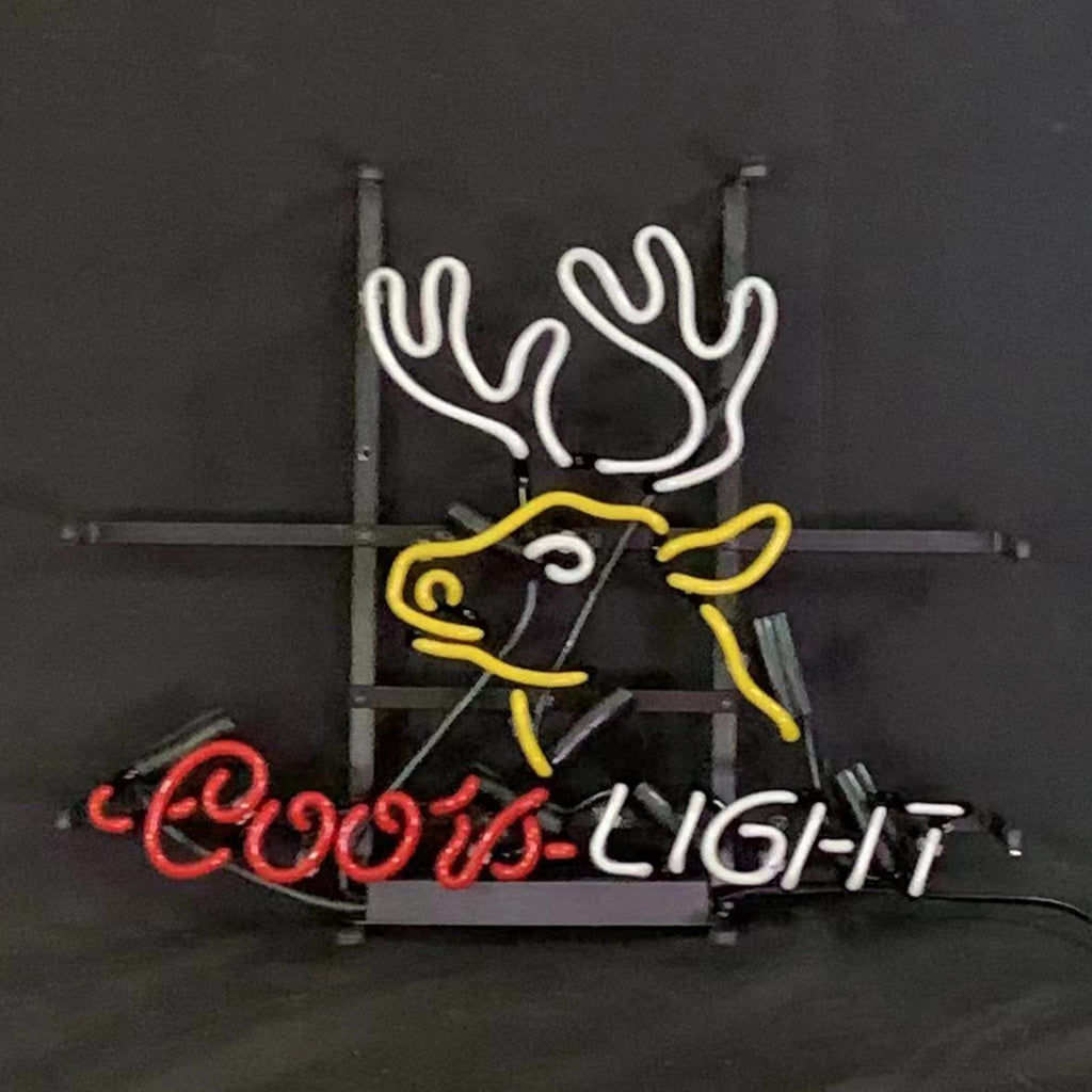 Deer and Coors Light Beer Neon Sign Light Neon Signs Land