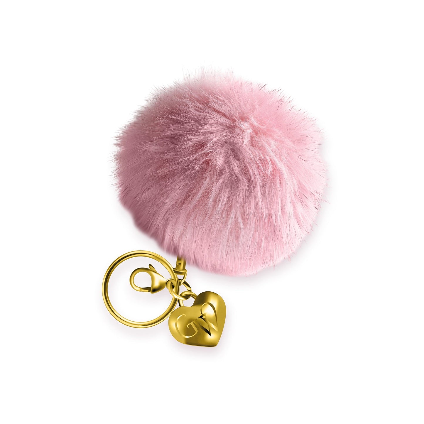 Cotton Candy Heart of Gold Charm & Poof