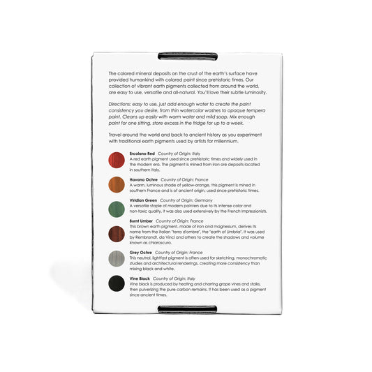 Earth Paint Set – Natural Mineral Pigments (15–17g per Vial) elseware unplug