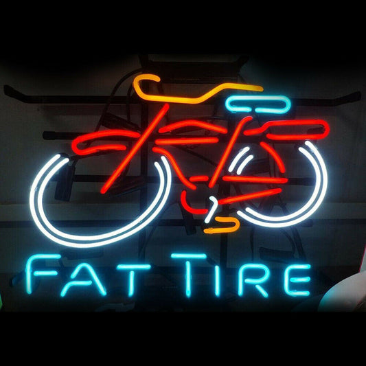 Fat Tire Bicycle Bike Neon Signs Light Neon Signs Land