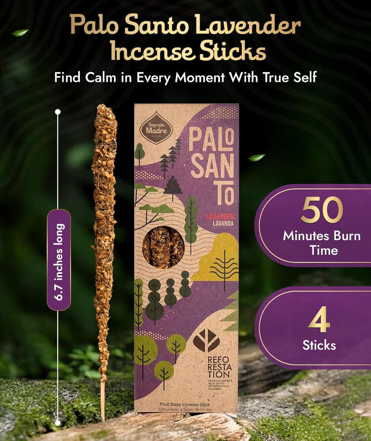 Lavender Palo Santo Incense