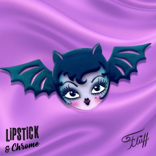 Lily the Vamp Brooch by Miss Fluff x Lipstick & Chrome Quirks!