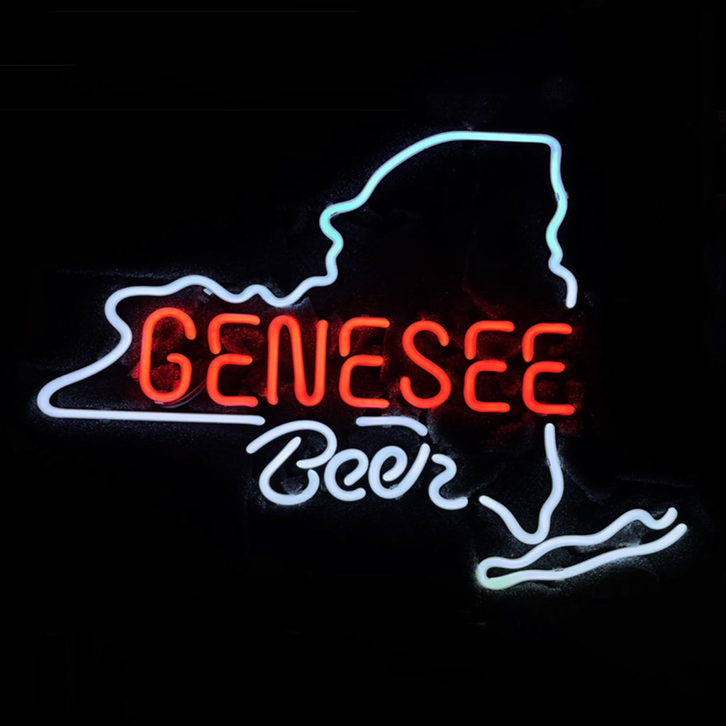 Genesee Beer New York Maps Neon Signs Light Neon Signs Land