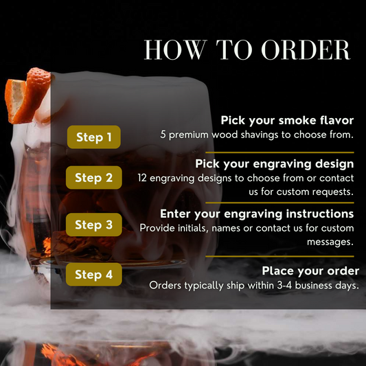 Personalized Cocktail Smoker Kit Luigi's Wood Shop