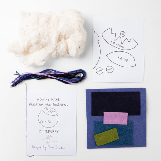 Florian the Bashful Blueberry Heron Hill Stitch Co.