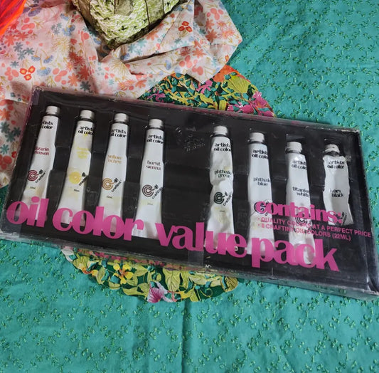Oil Paint Set - Vintage Art Supply Fabulous Find - Oil Color Value Pack - Preloved - Reclaimed Creative Freedom Collective
