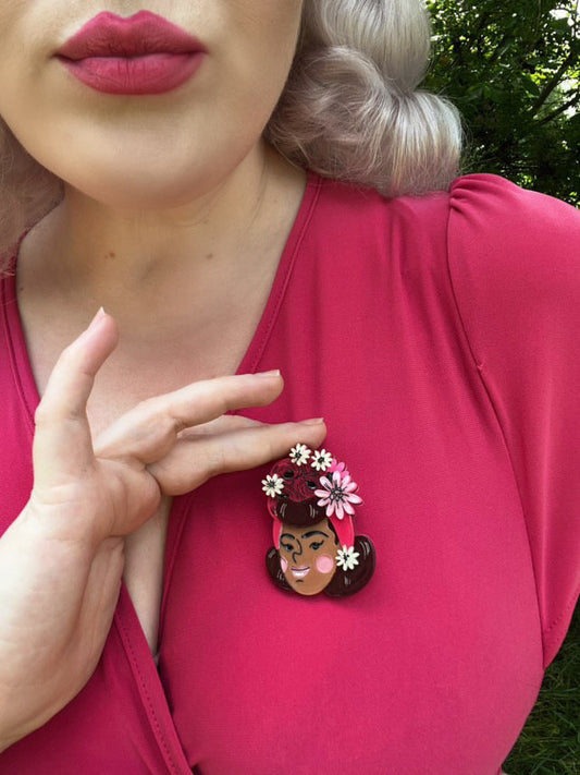 Rosita Brooch by Marla VonDuta x Lipstick & Chrome Quirks!