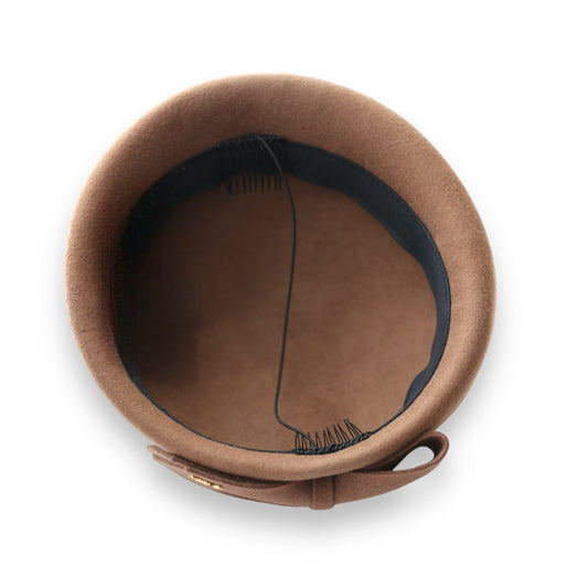 The Head-Turner Structured Beret by Lipstick & Chrome -TAN Quirks!