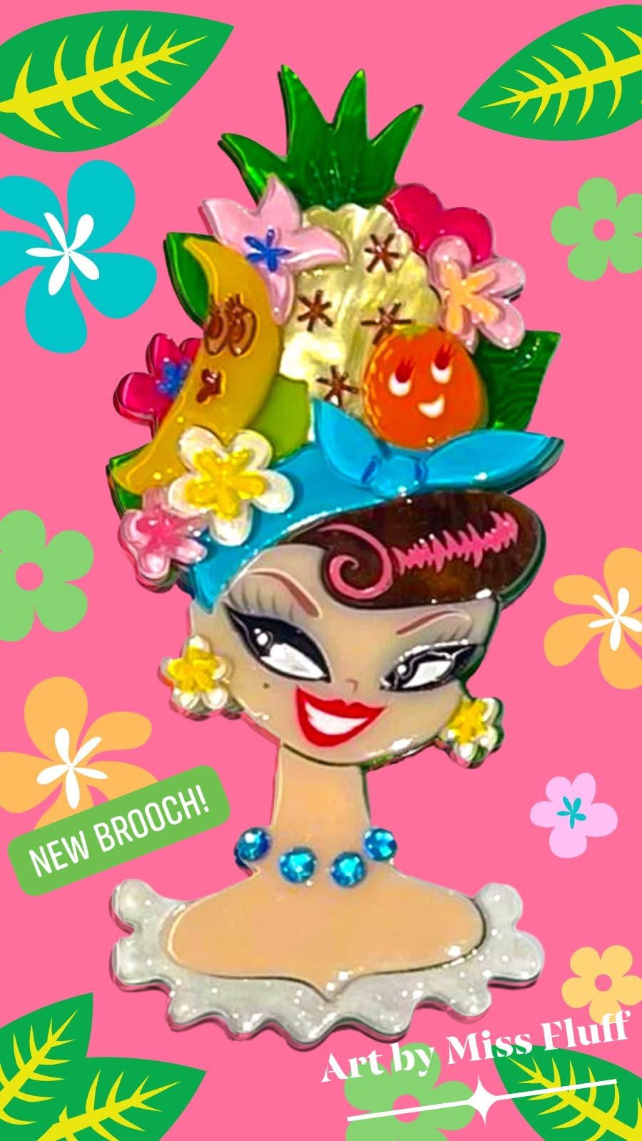 Forbidden Fruits Brooch by Miss Fluff x Lipstick & Chrome Quirks!