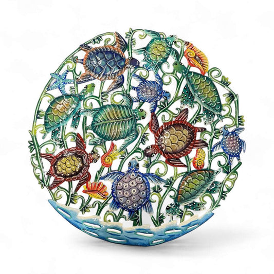 Large Jewel Tone Turtles Swimming