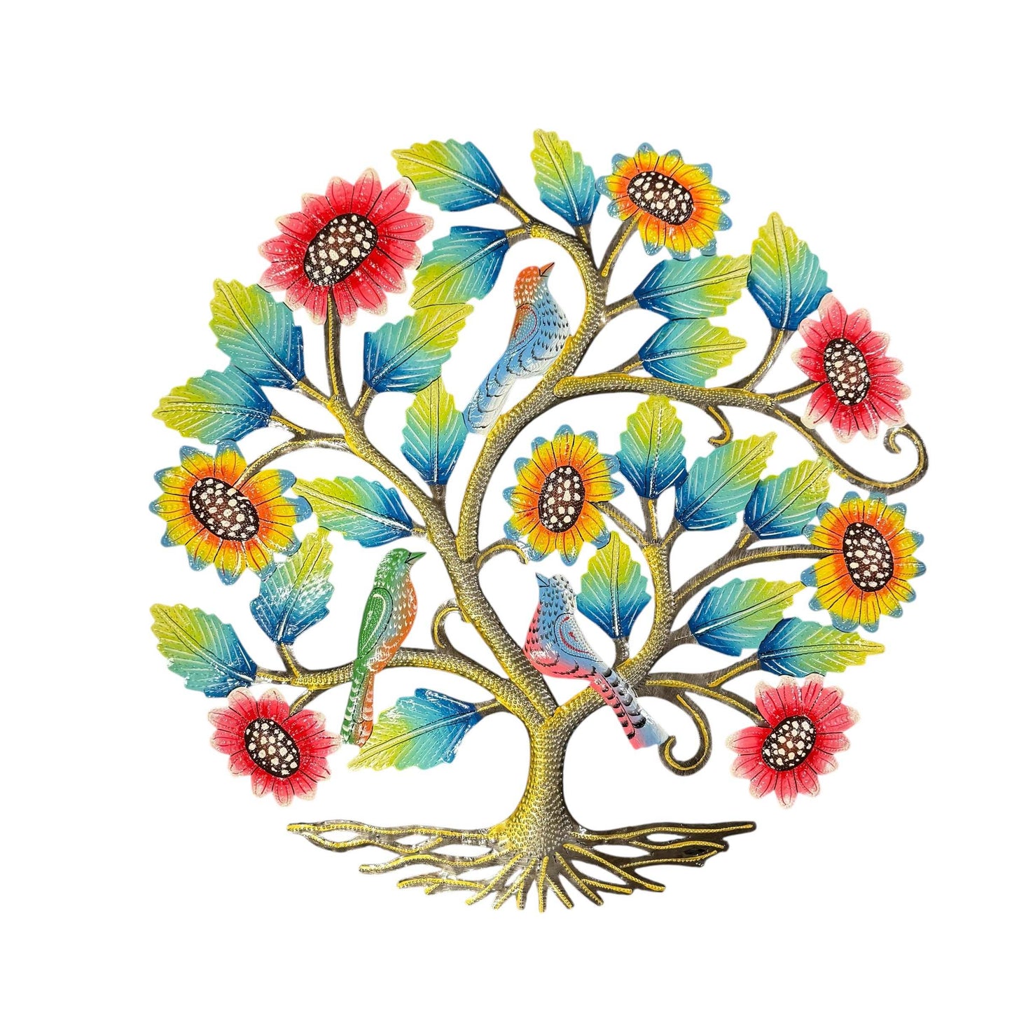 Birds and Sunflowers Tree of Life