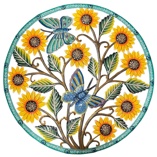 Jumbo Sunflowers and Butterfly