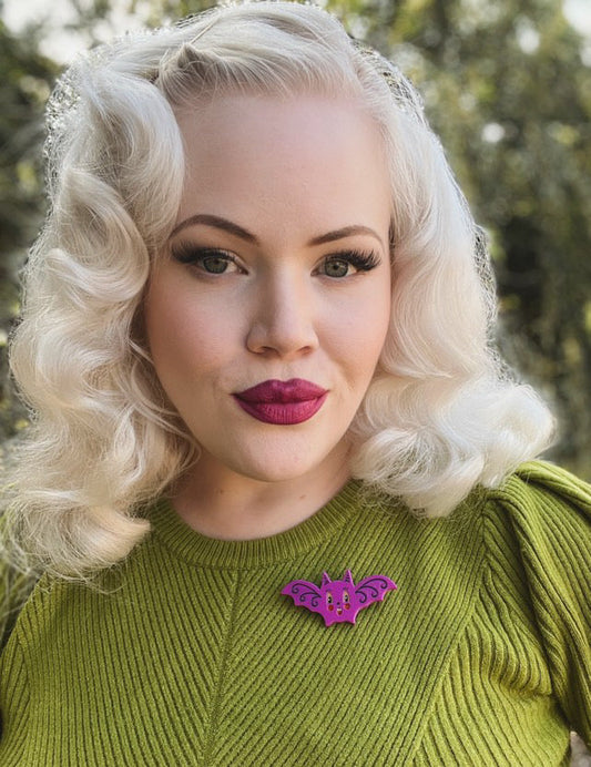 Gothic Glam Bat Scatter Pin by Johanna Parker x Lipstick & Chrome - PLUM Quirks!