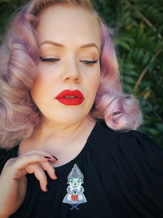 Bride of Frankenstomp Brooch by Lipstick & Chrome x Johanna Parker Quirks!