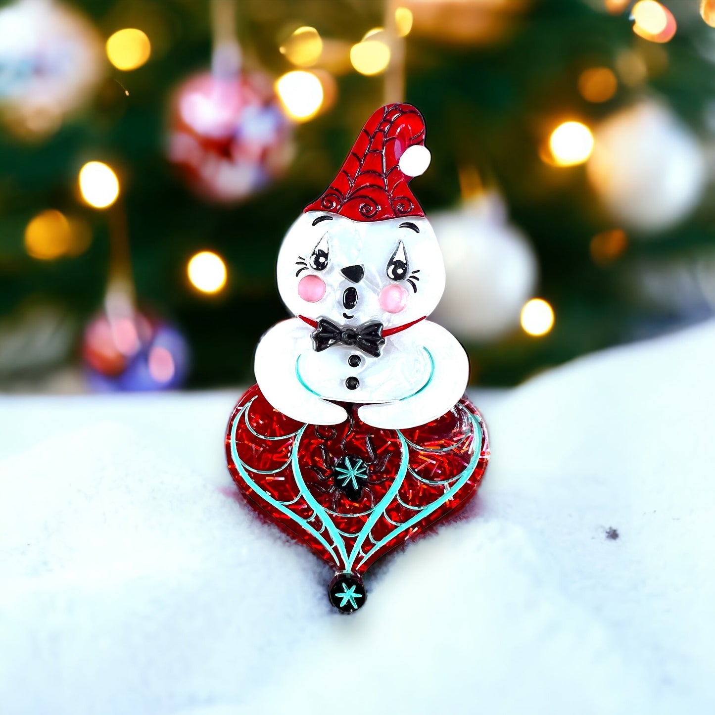 Spooky Ghostie Spookmas Brooch by Lipstick & Chrome x Johanna Parker Quirks!