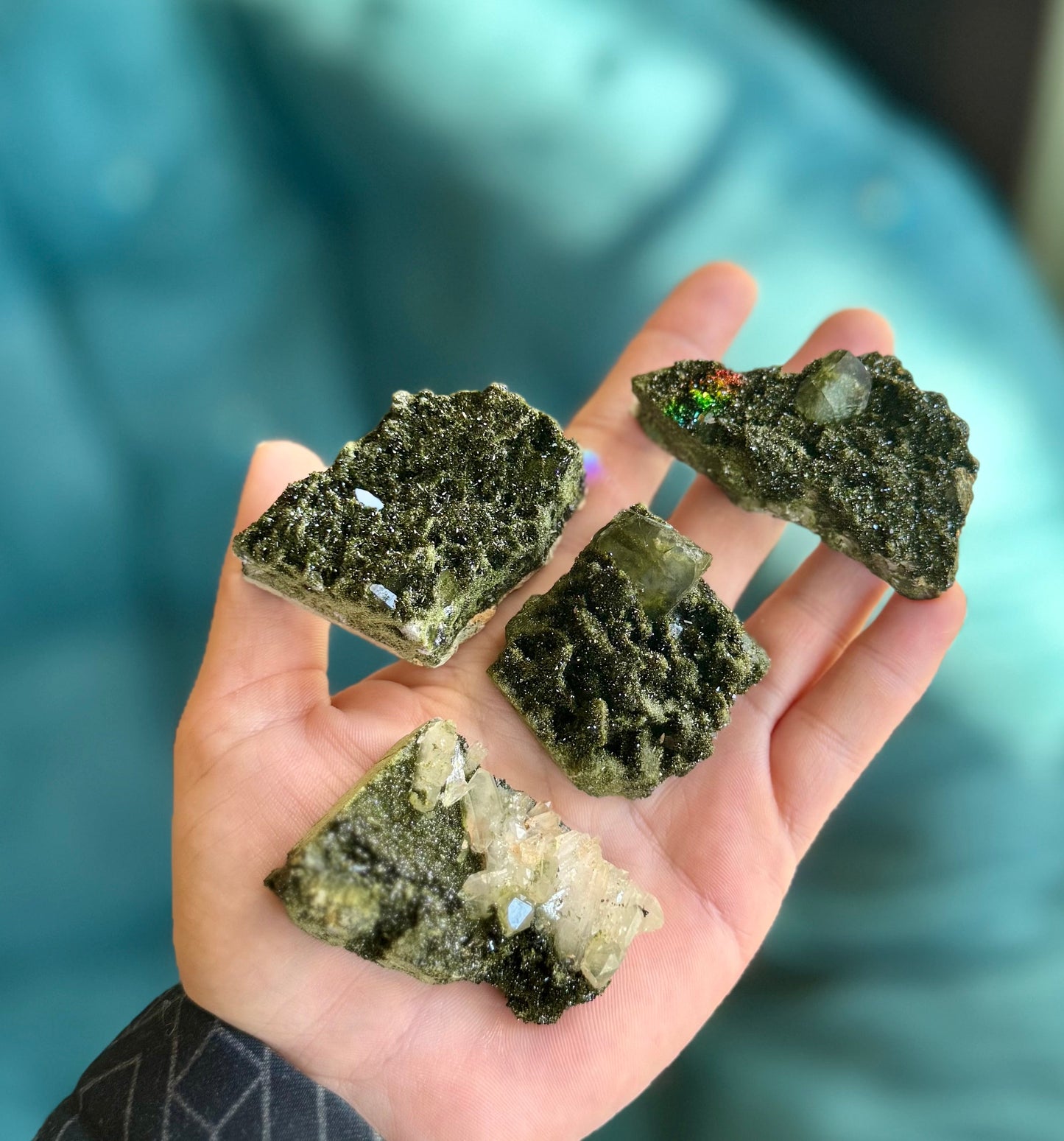 Forest Epidote Specimens from Turkey, Epidote and Quartz, Epidote Clusters