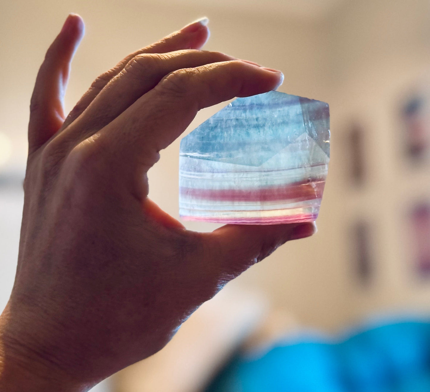 CANDY Fluorite Shapes, Polished Fluorite Freeforms, Fluorescent Crystals