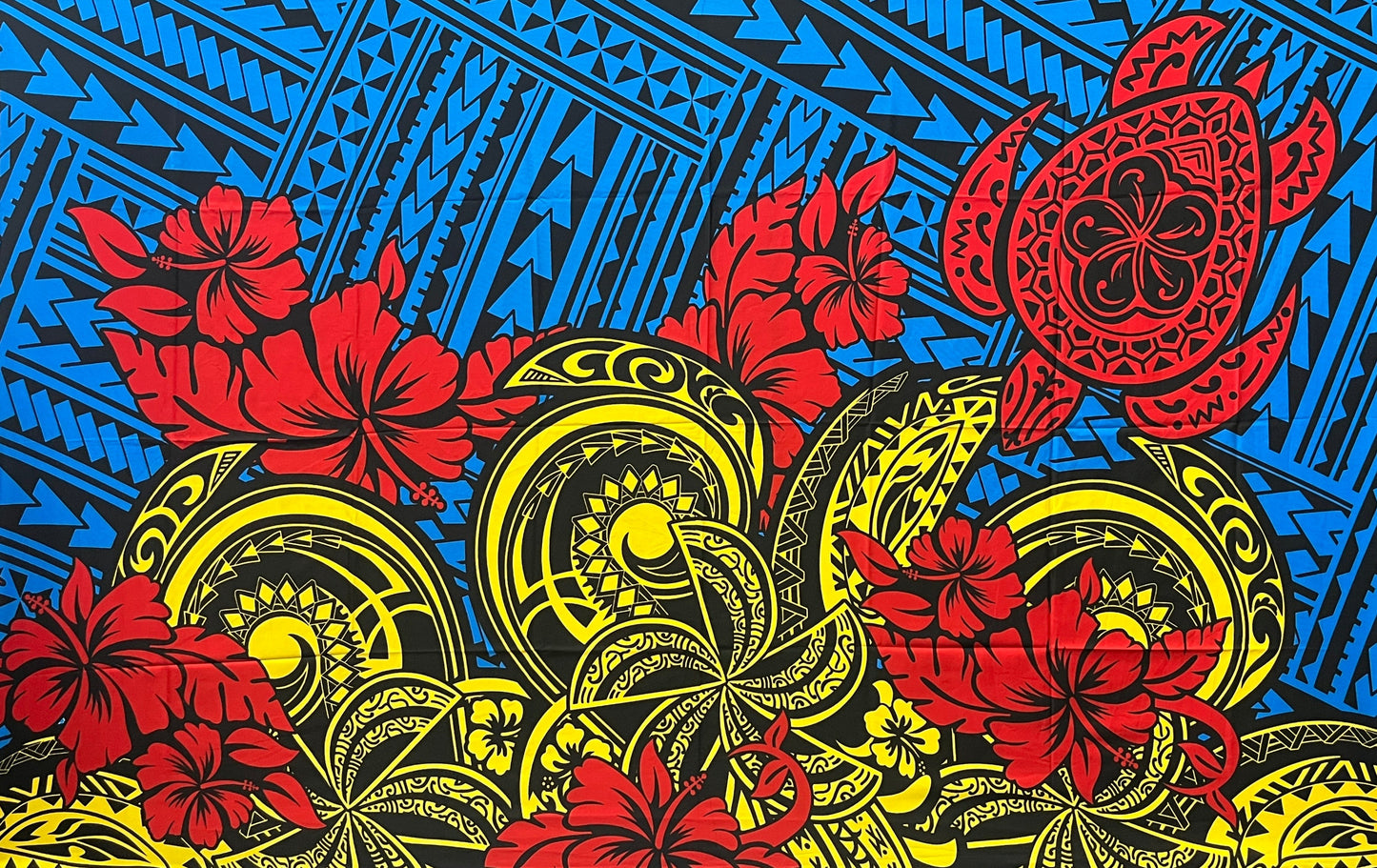 Multicolor Polynesian Tattoo Sarong | Islands Fabric Islands Fabric