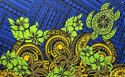 Multicolor Polynesian Tattoo Sarong | Islands Fabric Islands Fabric