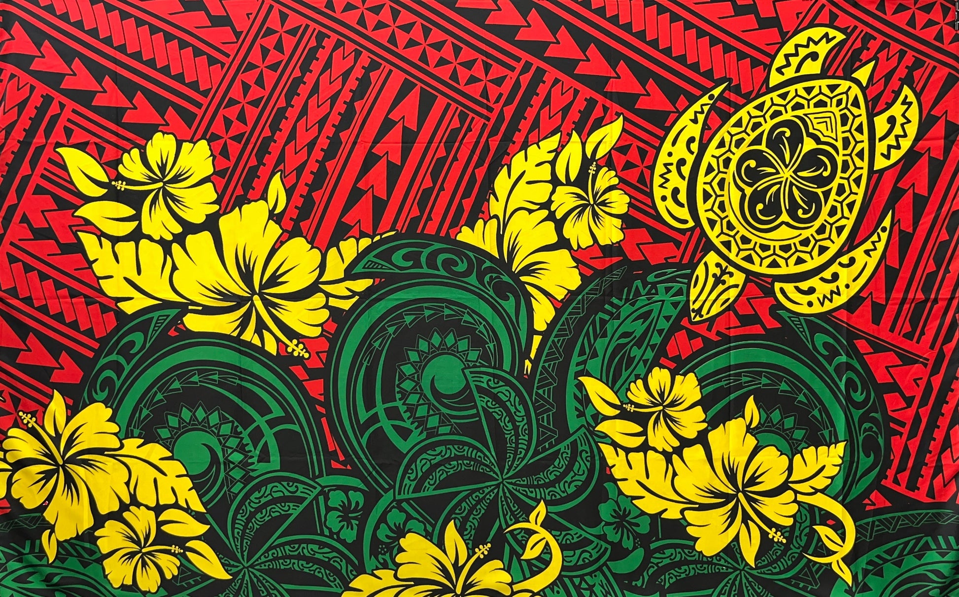 Multicolor Polynesian Tattoo Sarong | Islands Fabric Islands Fabric