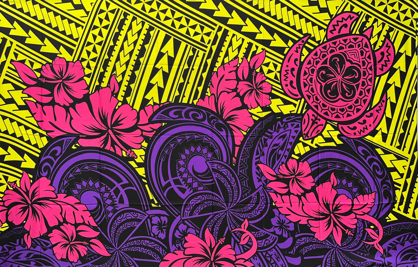 Multicolor Polynesian Tattoo Sarong | Islands Fabric Islands Fabric