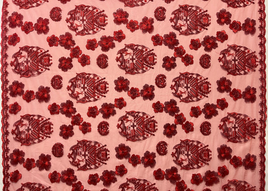 Hibiscus Tonga Seal Lace | Islands Fabric Islands Fabric