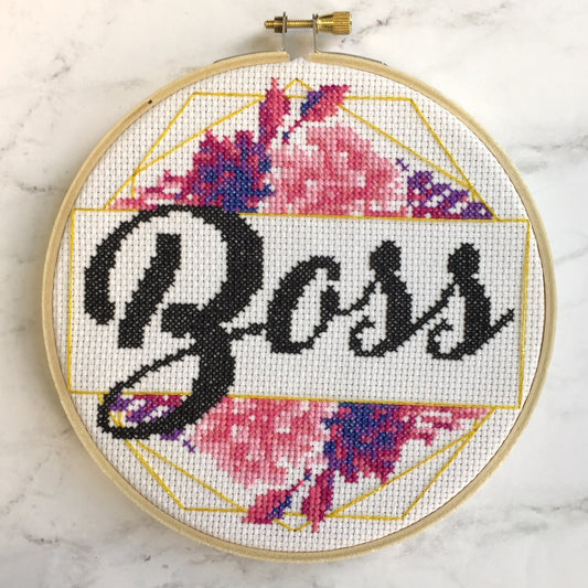 Boss Counted Cross Stitch DIY KIT