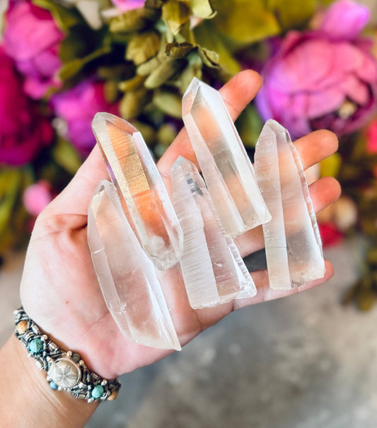 Lemurian Quartz Points, Lemurian Seed Quartz Mandala Gems