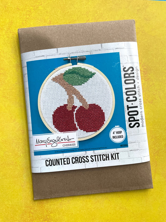 Cherries by Mary Engelbreit Counted Cross Stitch DIY KIT