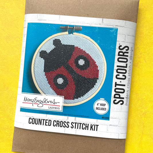 Ladybug by Mary Engelbreit Counted Cross Stitch DIY KIT Spot Colors