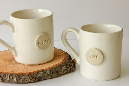 Hope and Joy Mugs prodigalpottery