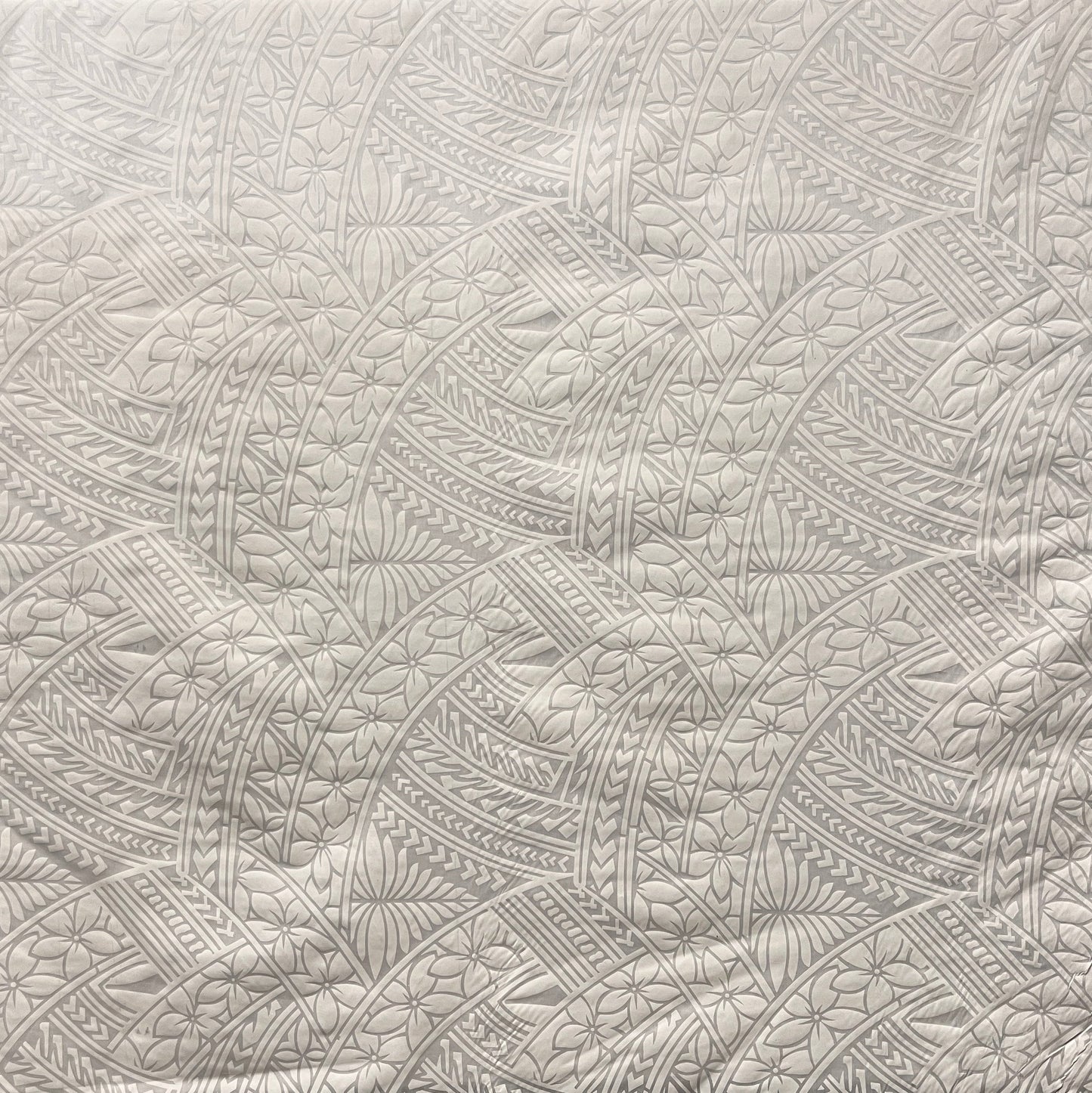 Hibiscus Traditional Polynesian Tattoo Poly Cotton Fabric | Islands Fabric Islands Fabric