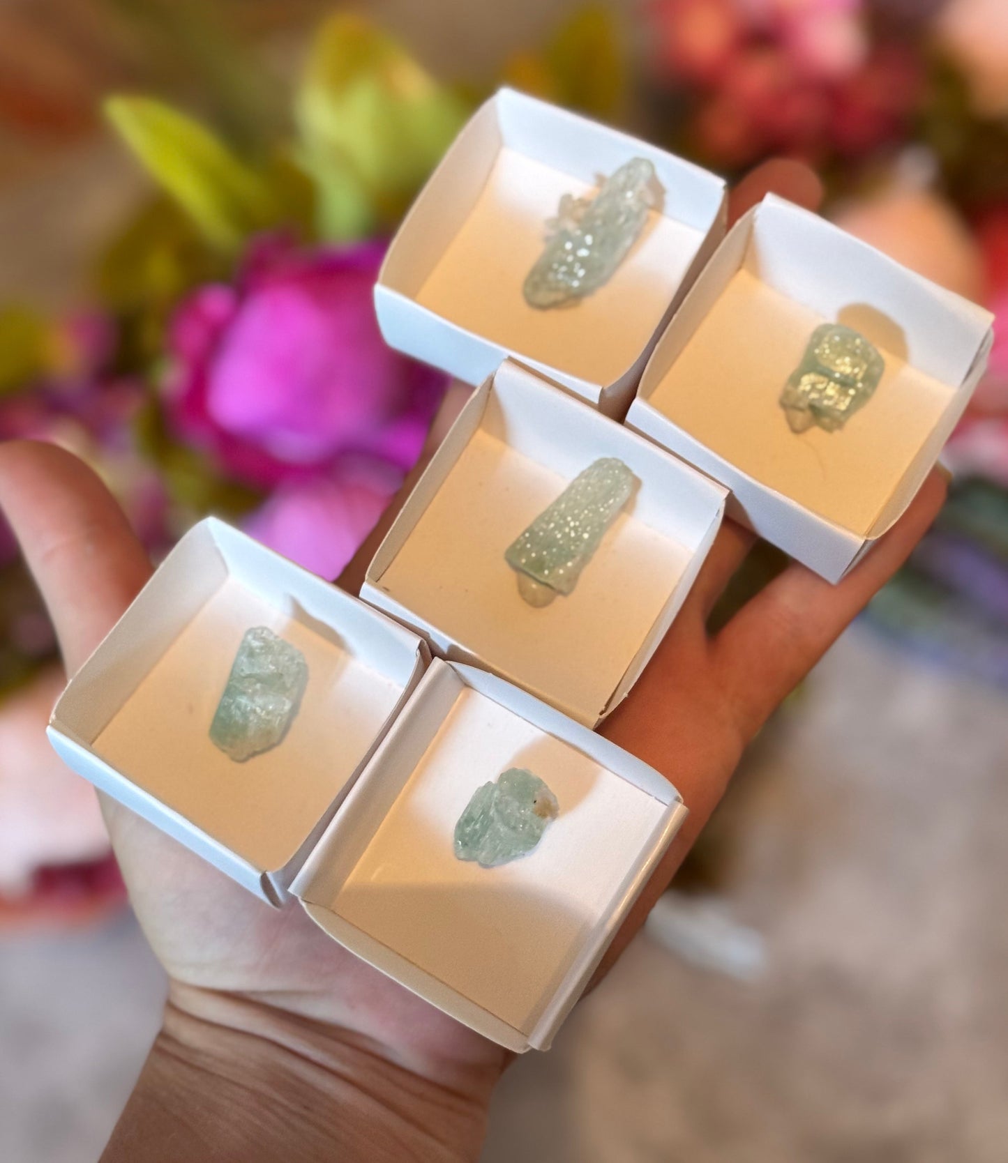 Etched Aquamarine Specimens from Brazil