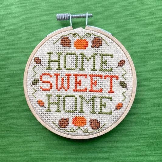 Home Sweet Home Fall Counted Cross Stitch DIY KIT Spot Colors