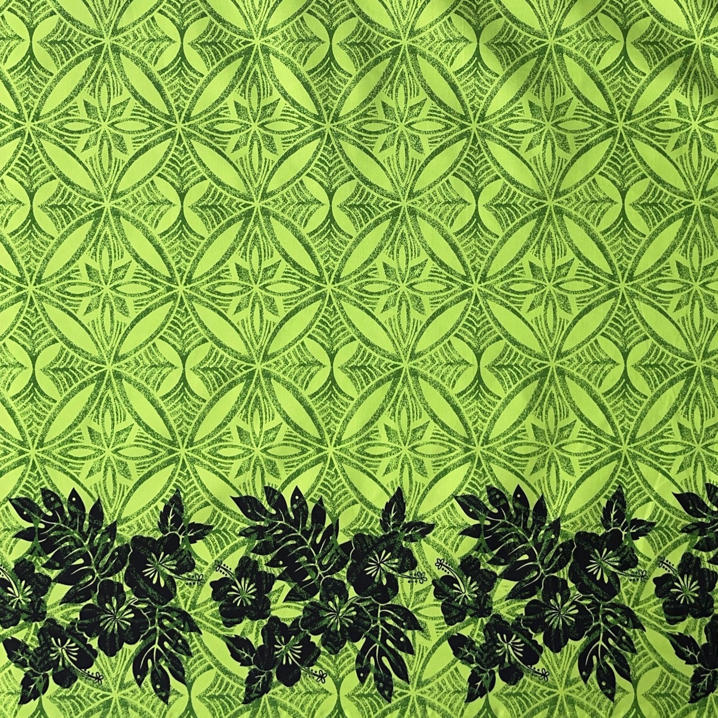 Tropical Floral Border Polyester Fabric | Islands Fabric Islands Fabric