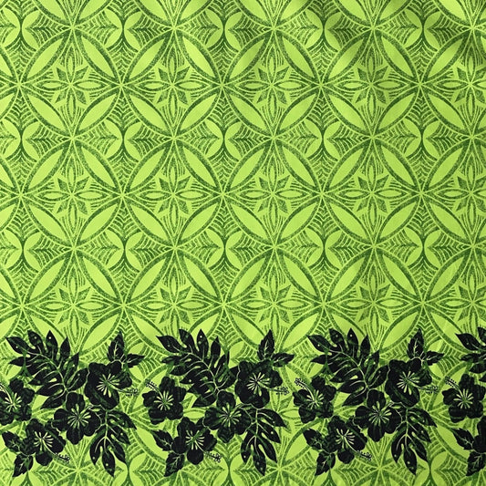 Tropical Floral Border Polyester Fabric | Islands Fabric Islands Fabric