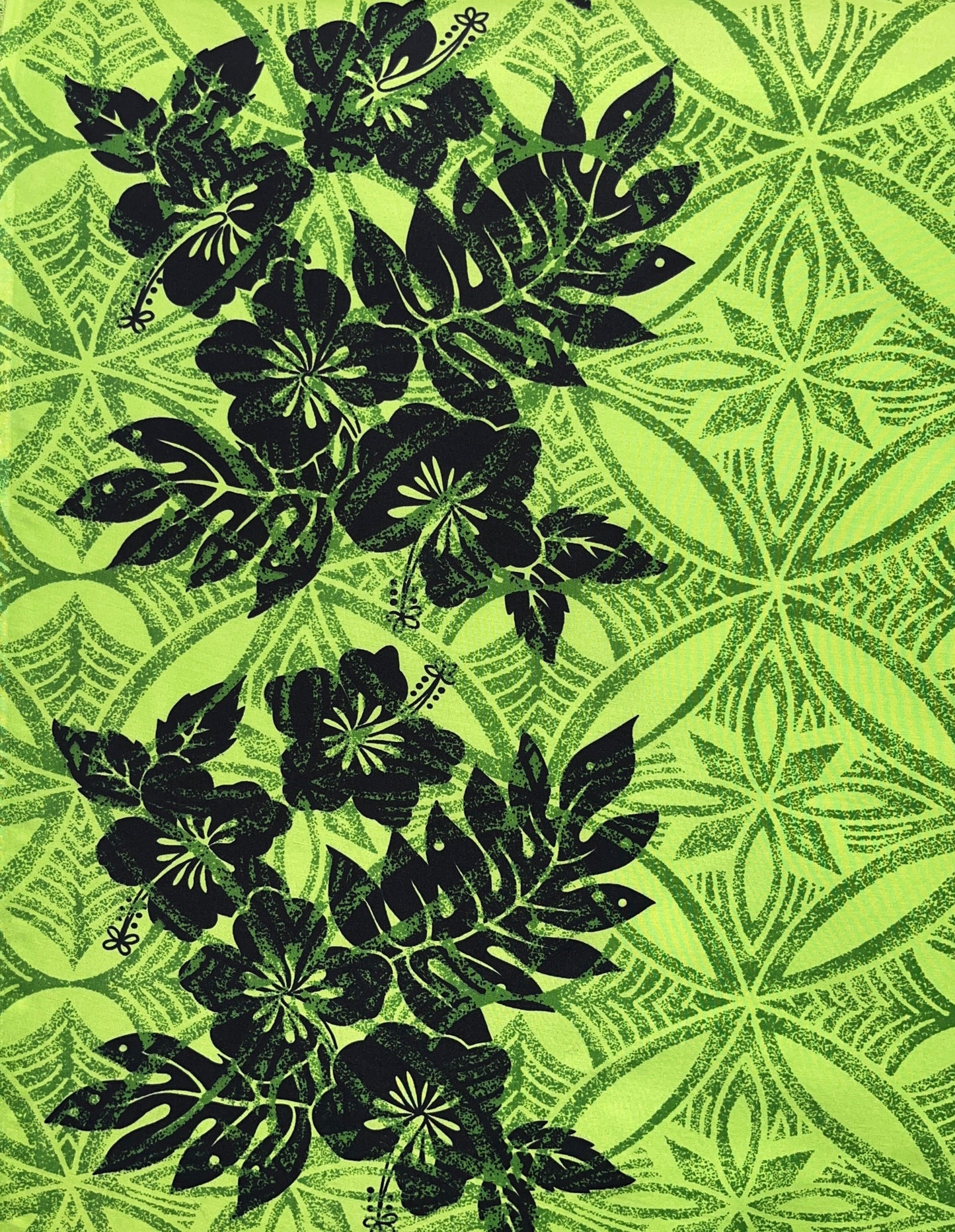 Tropical Floral Border Polyester Fabric | Islands Fabric Islands Fabric