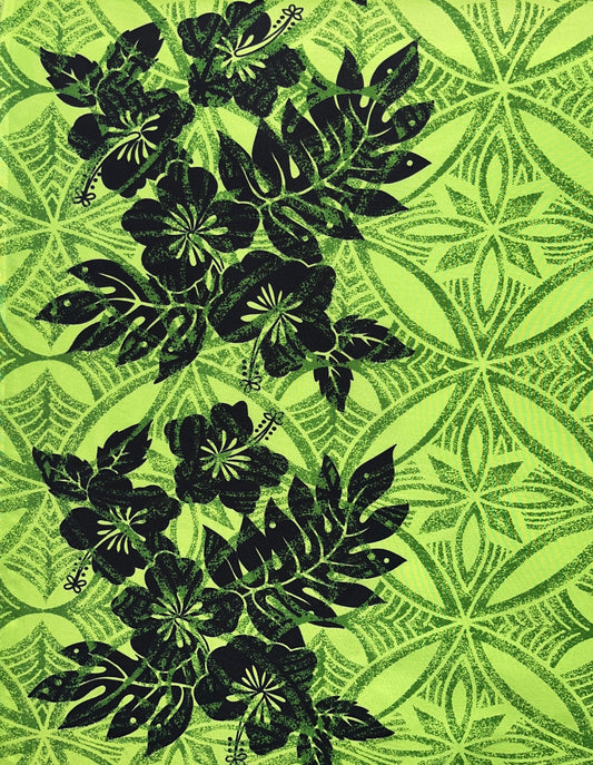 Tropical Floral Border Polyester Fabric | Islands Fabric Islands Fabric