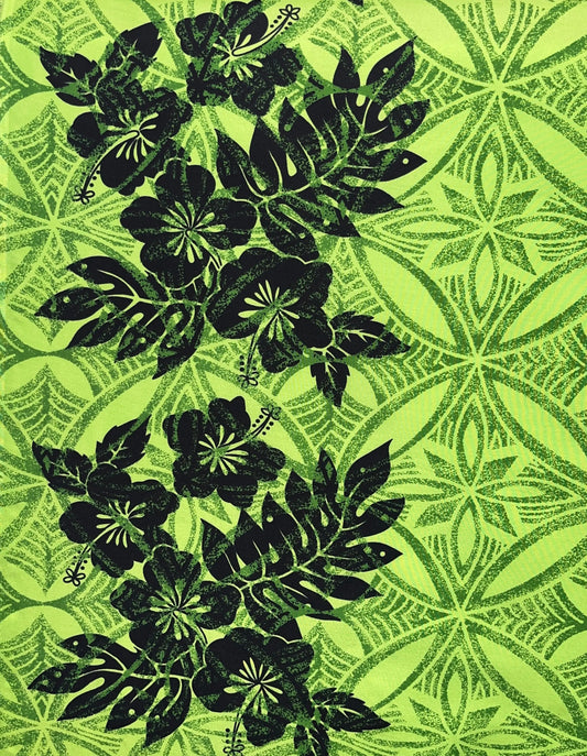 Tropical Floral Border Polyester Fabric | Islands Fabric Islands Fabric
