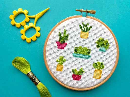 Plant Life Counted Cross Stitch DIY KIT Spot Colors