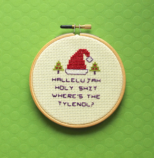 Christmas Holiday Counted Cross Stitch DIY Kit Beginner