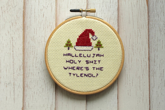 Christmas Holiday Counted Cross Stitch DIY Kit Beginner