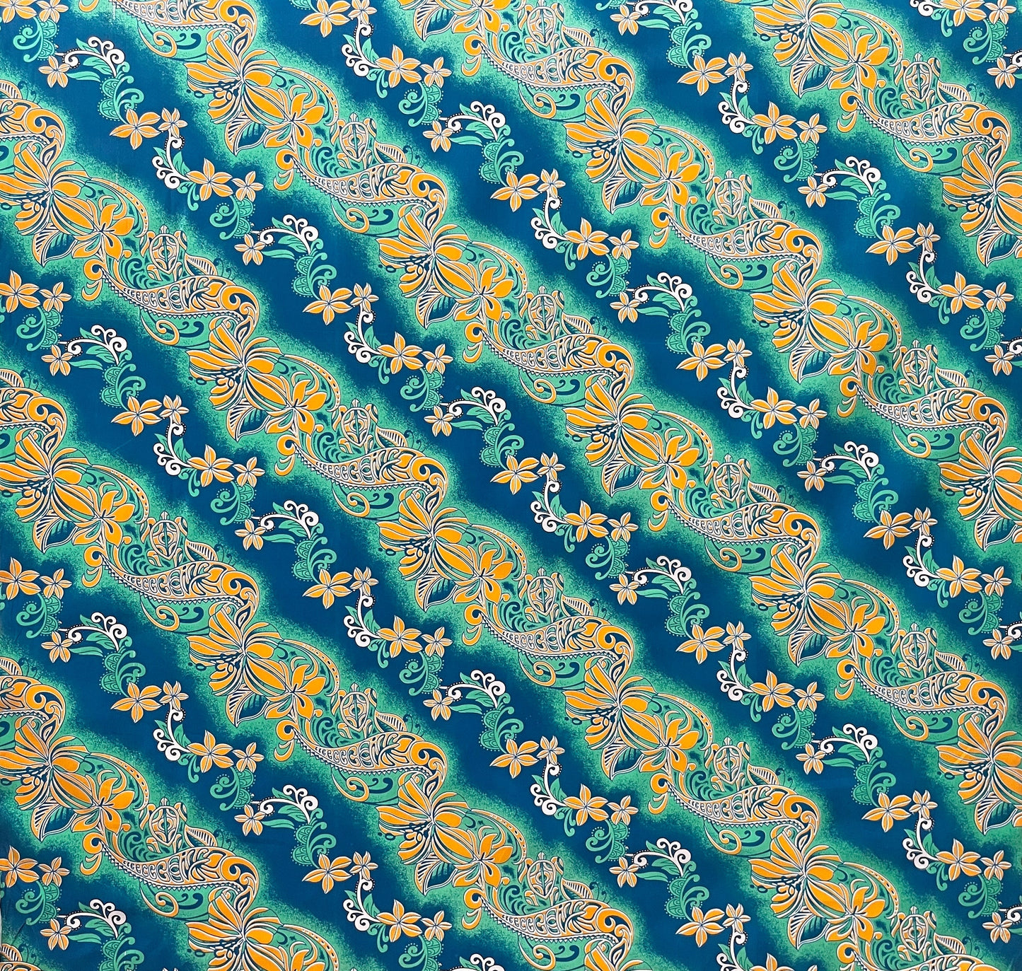 Diagonal Tiare Lei Polyester Fabric | Islands Fabric Islands Fabric