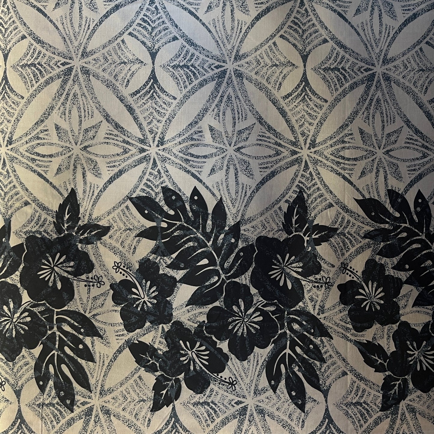 Tropical Floral Border Polyester Fabric | Islands Fabric Islands Fabric