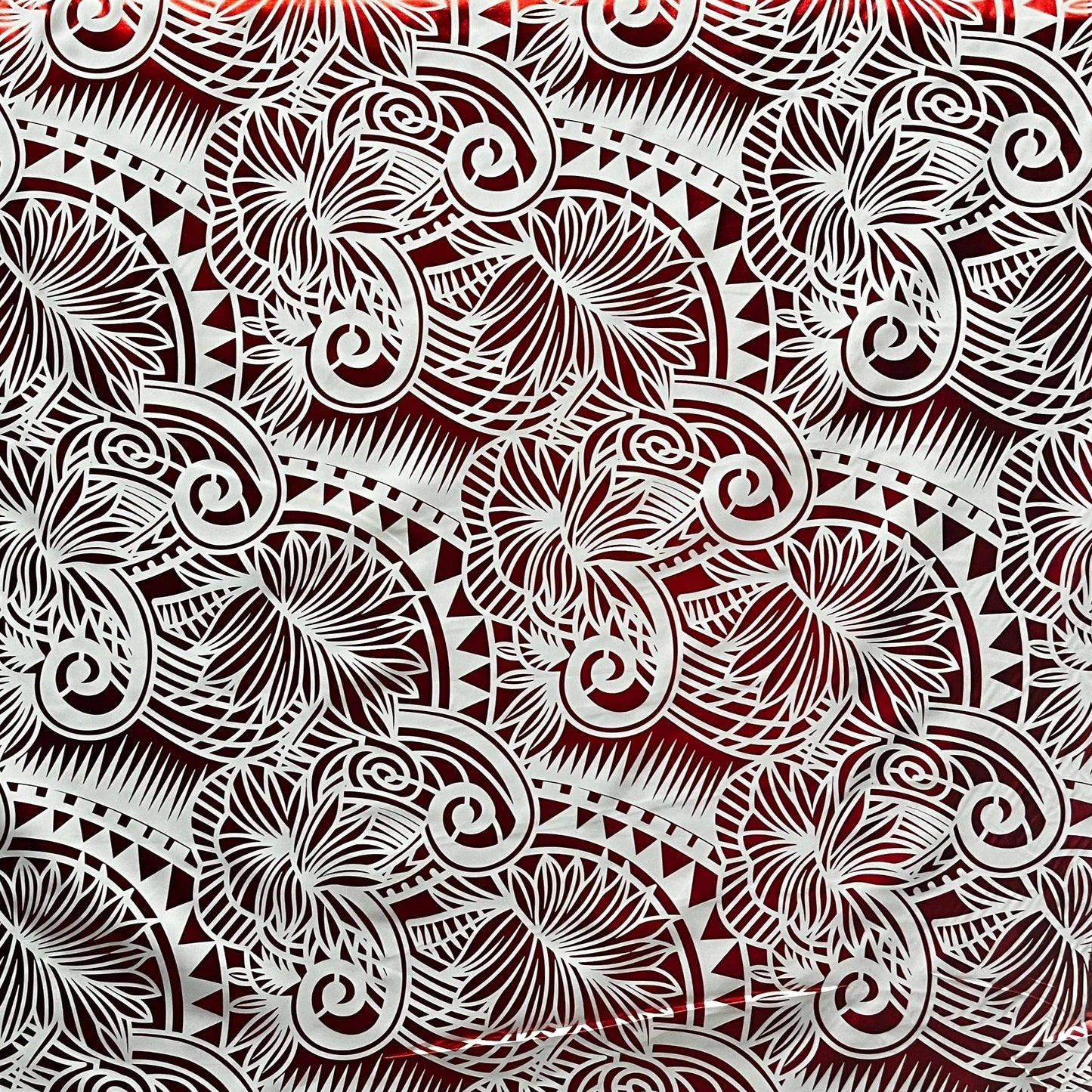 Palm Leaves Traditional Tattoo Polyester Foil | Islands Fabric Islands Fabric