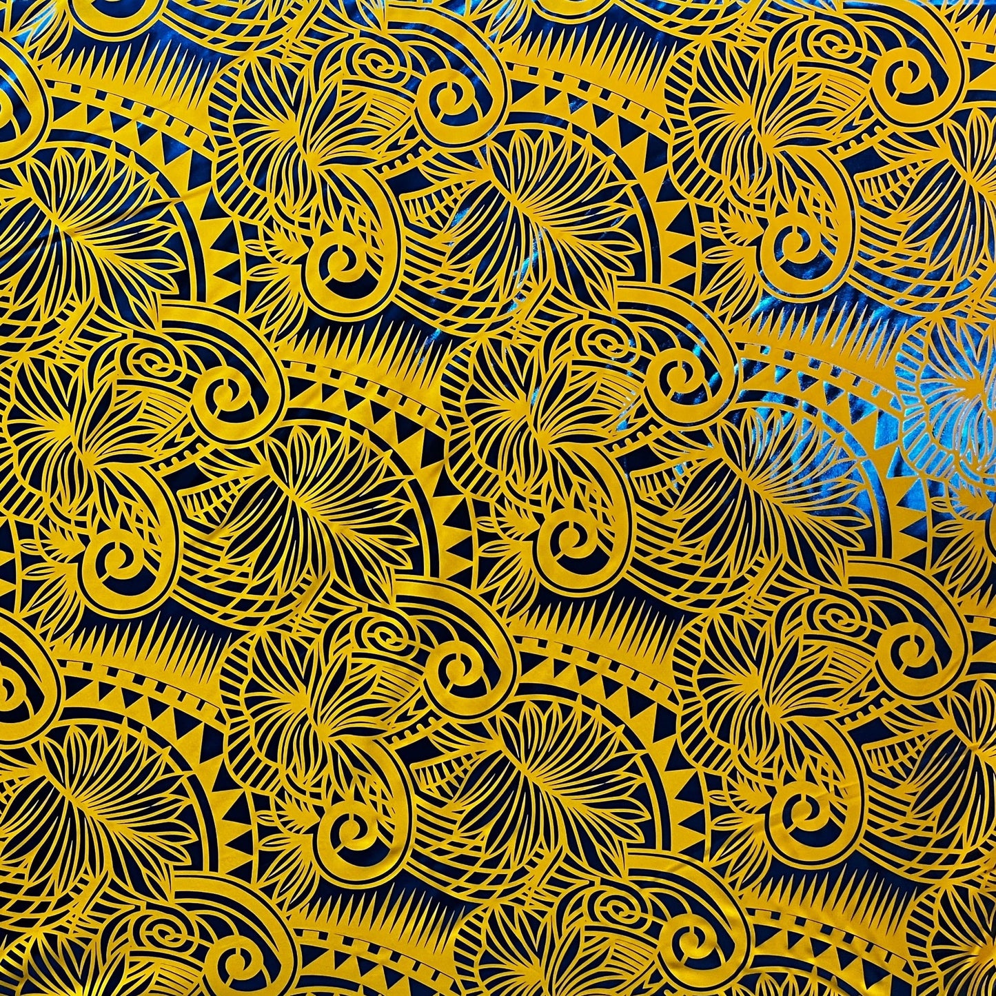 Palm Leaves Traditional Tattoo Polyester Foil | Islands Fabric Islands Fabric