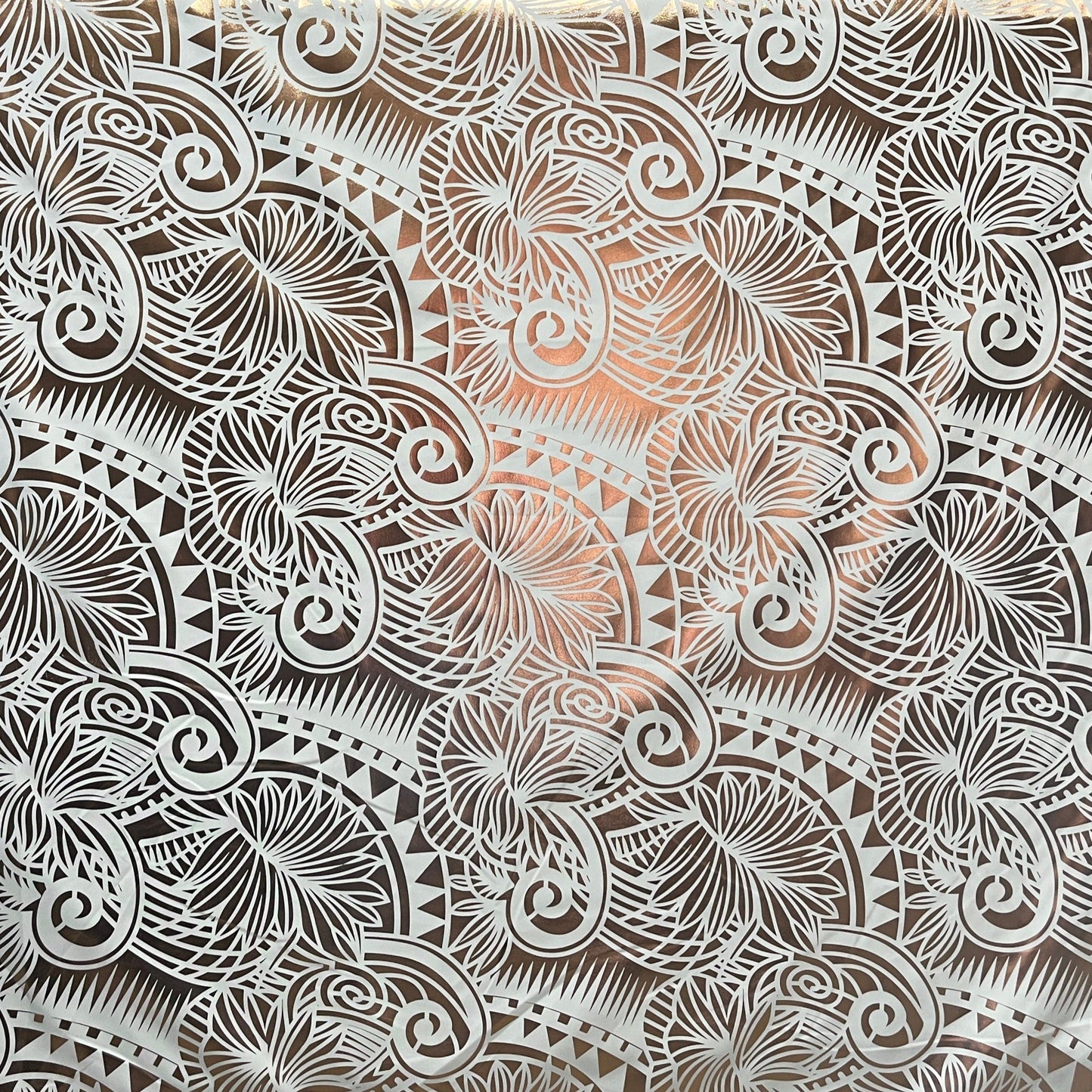 Palm Leaves Traditional Tattoo Polyester Foil | Islands Fabric Islands Fabric