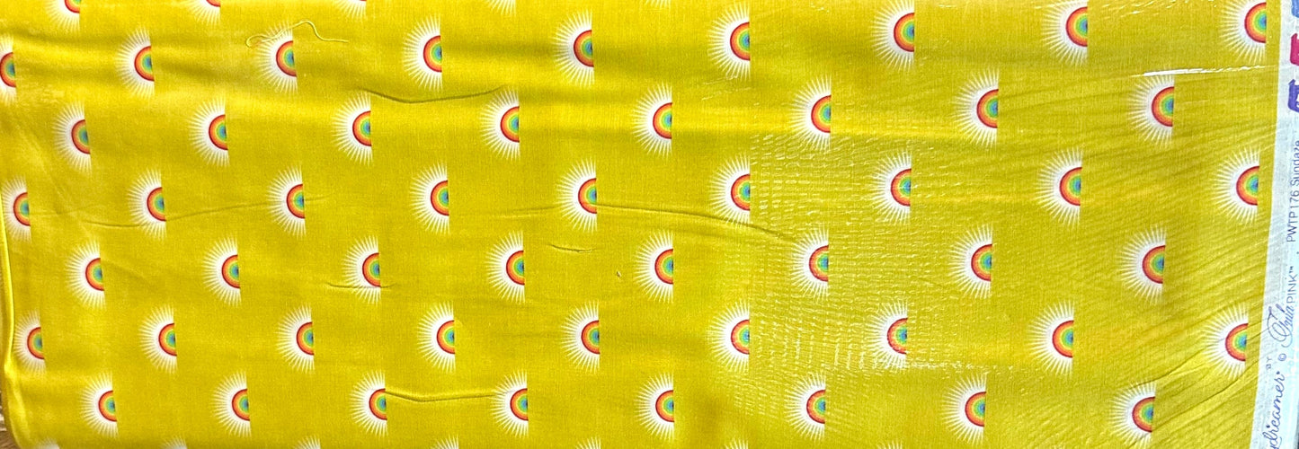 TULA PINK DAYDREAMER SUNDAZE PINEAPPLE COTTON QUILT CRAFT FABRIC BY THE YARD