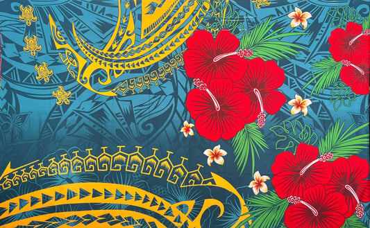 Fiji Hibiscus Cluster Sarong | Islands Fabric Islands Fabric